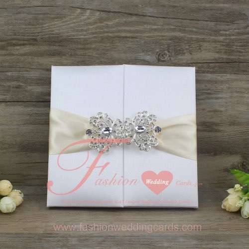 High End Custom Silk Wedding Invitation Folio